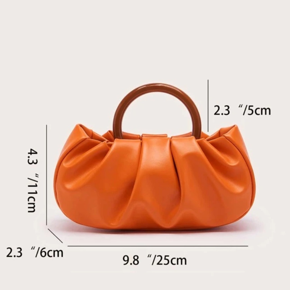 Waterproof Snap Button Ruched Bag - Picture 2 of 5